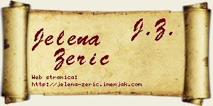 Jelena Žerić vizit kartica